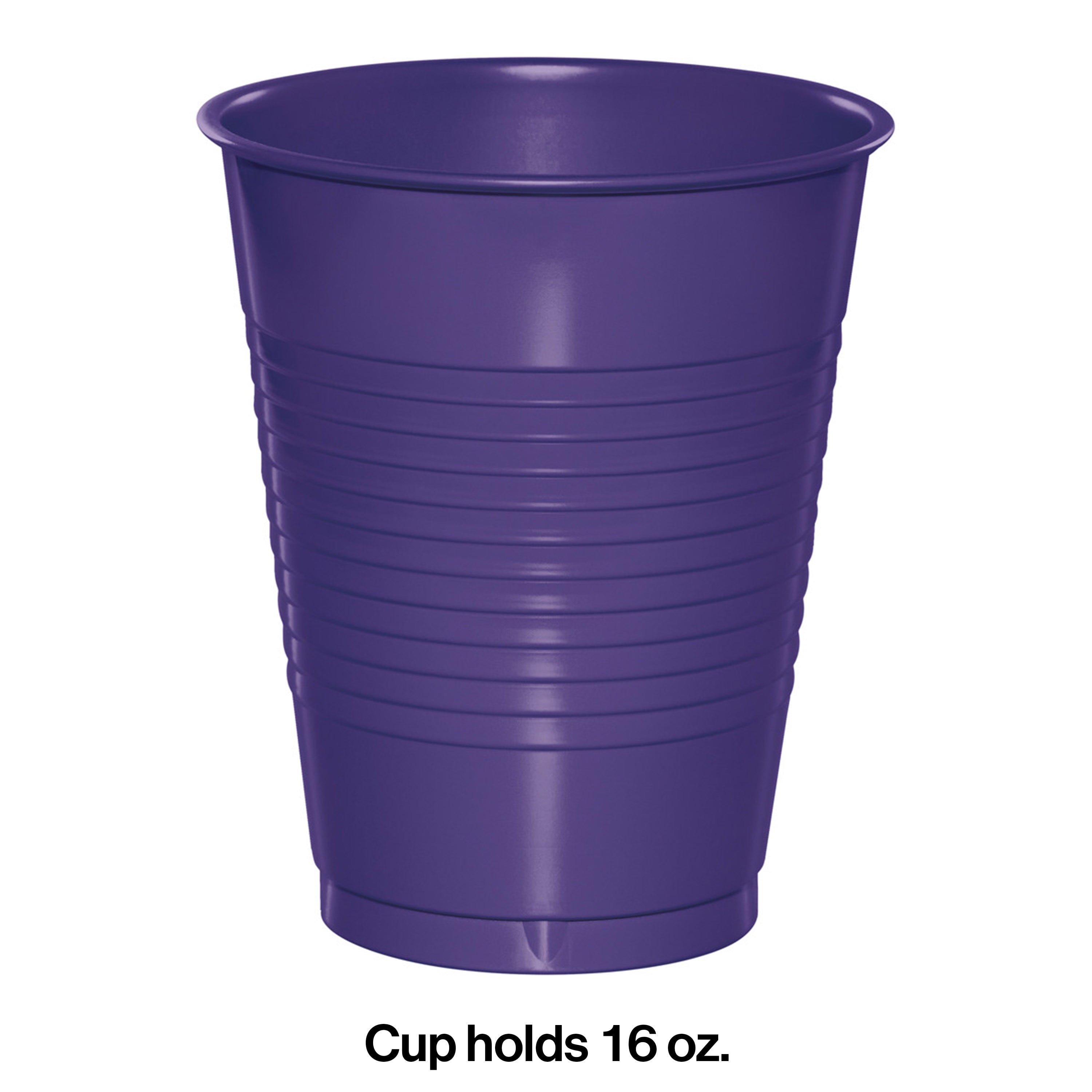 16 Ounce Purple C-Thru Plastic Cups from Beads by the Dozen, New Orleans