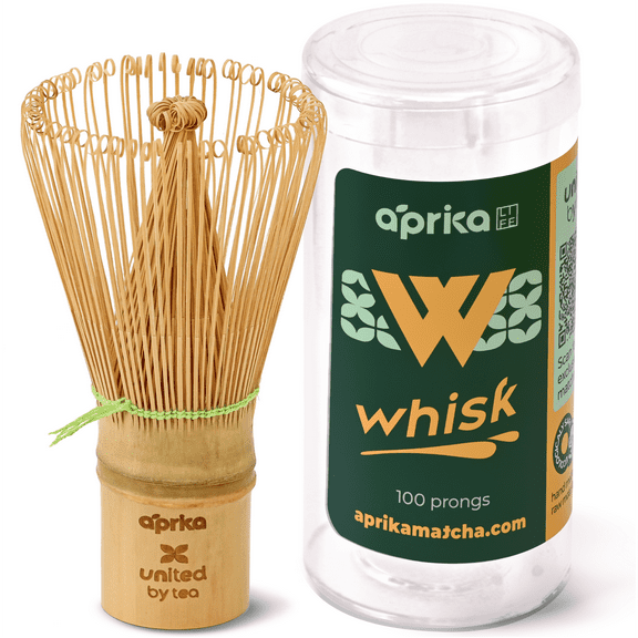 AprikaLife Bamboo Matcha Whisk (100 Prongs) Green Tea Japanese Tea Accessories Traditional Handmade Chasen