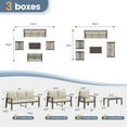 thumbnail image 6 of UDPATIO Aluminum Patio Furniture Set, Contemporary Outdoor Couch Set, Aluminum Patio Conversation Set, Beige, 6 of 9