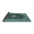 thumbnail image 2 of Ahgly Company Indoor Rectangle Medallion Light Blue Traditional Area Rugs, 2' x 5', 2 of 4