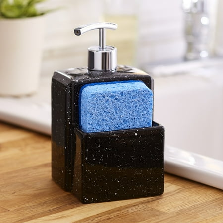 Soap Dispenser with Sponge Holder - Kitchen Sink Caddy Accessory