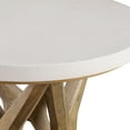 thumbnail image 2 of Uttermost Marnie 22" Round Wood and Stone Accent Table in Oatmeal Wash, 2 of 5