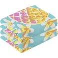 thumbnail image 2 of Dreamtimes Hand Towels Pink Orange Pineapple Patterned 2 PCS, Cotton Bath Towel for Drying Face Hands Body Decorative Water Absorbent Lightweight Towels for Bathroom Ktichen Travel Gym,16"x28", 2 of 7