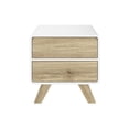 thumbnail image 3 of Bestar Alhena 20W End Table in uv black &amp; sandy brown oak, 3 of 5