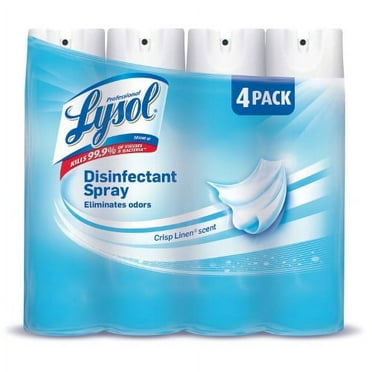 Lysol Disinfectant Spray, Crisp Linen Scent, 19 FlOz (Pack of 8)