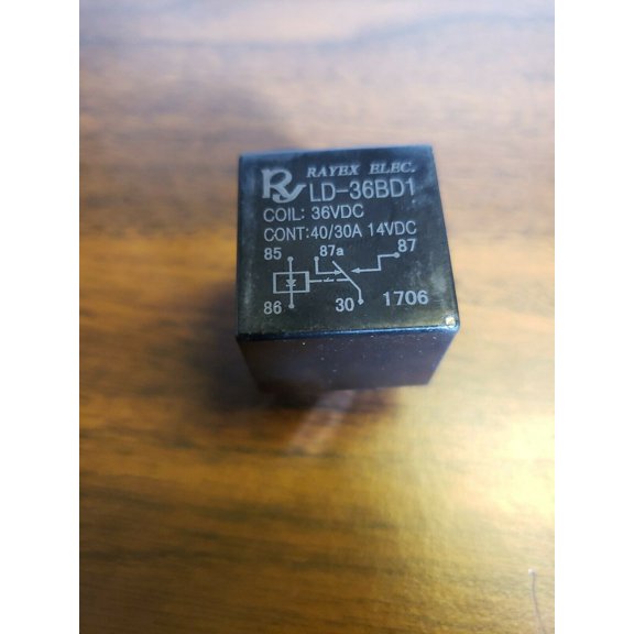 RAYEX ELECTRIC LD-36BD1 RELAY 5 PINS, COIL: 36VDC, CONT: 40/30A 14VDC