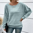thumbnail image 6 of ZHYou Womens Long Sleeve Blouses Textured Knit Crewneck Shirts Pullover Business Casual Tunic Tops,Sizes S-3XL, 6 of 9