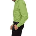 thumbnail image 5 of G-Style USA Men's Regular Fit Long Sleeve Solid Color Dress Shirts - Apple Green - 1X - 17-17.5 - 36-37, 5 of 6