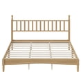 thumbnail image 4 of MODERNLUXE Wood King Size Platform Bed Frame with Gourd Shaped Headboard and Wooden Slat Support for Bedroom,Natural, 4 of 8