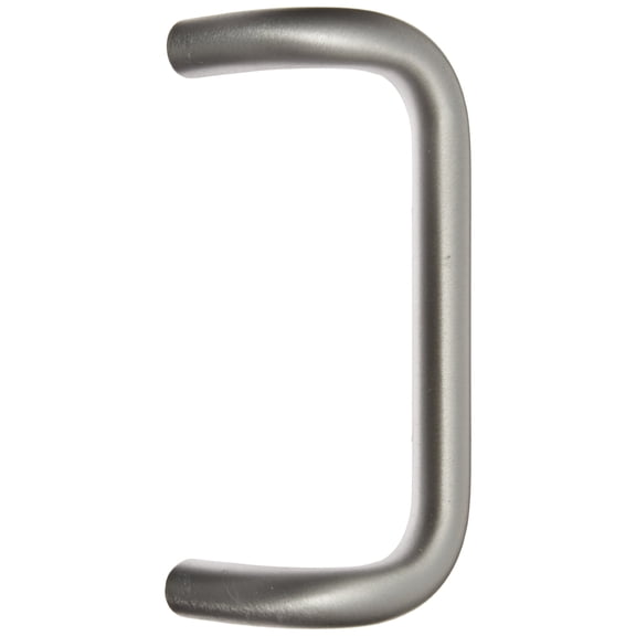 Rockwood BF157A.28 Aluminum 90-Degree Offset Door Pull, 1" Diameter x 9" Center-to-Center, Through Bolt Mounting for 1-3/4" Door, Clear Anodized Finish CA2