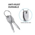 thumbnail image 3 of Domqga Outdoor Screwdriver, Pocket Screwdriver, 2 PCS Outdoor Stainless Steel Portable Screwdriver Set Tool with Key Ring, 3 of 7