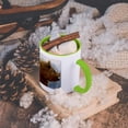 thumbnail image 5 of 3dRose, Brown Bear Up Close, 15oz Two-Tone Green Mug, 5 of 7