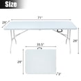 thumbnail image 2 of Table Pliante Portable, Intérieur et Extérieur, Convient au Camping, Blanc, 2 of 8