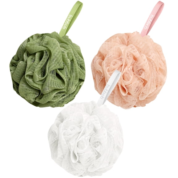 Shower Loofah Sponge 3 Pack, Body Wash Scrubber Exfoliator Loofa, Men Women Bathing Accessorie