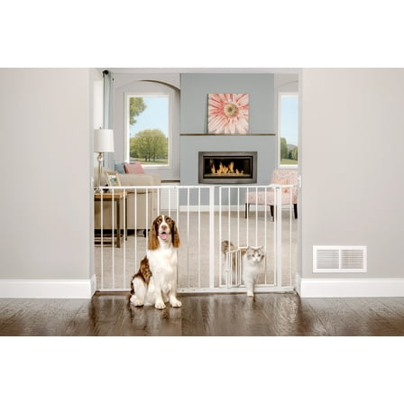 Carlson Maxi Pet Gate, White, 51"-58.5" L, 30" H