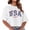 White, variant on 4th of July T-Shirts for Women's Independence Day Patriotic Graphic Ladies Short Sleeve Round Neck Short Printed T Shirt Top Navy S