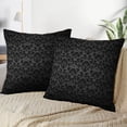 thumbnail image 4 of LALILO Throw Pillow Covers Victorian Damask Black Elegant Floral Luxury Cushion Cover 18" x 18", 2 Pack, 4 of 6