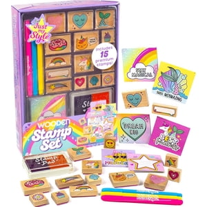 Just My Style Wooden Stamp Card Making Kit, 28 Pieces