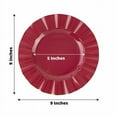 thumbnail image 3 of BalsaCircle 10 Burgundy 9" Round Disposable Salad Dinner Plastic Plates Gold Wavy Trim Wedding Party Tableware, 3 of 8