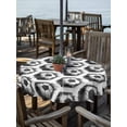 thumbnail image 2 of Outdoor Tablecloth with Umbrella Hole for Patio/Picnic/Party/Camping, Grey Football Waterproof Table Cloth Round Cover Washable, Watercolor Soccer Geometric Sports (Dia 60"), 2 of 9