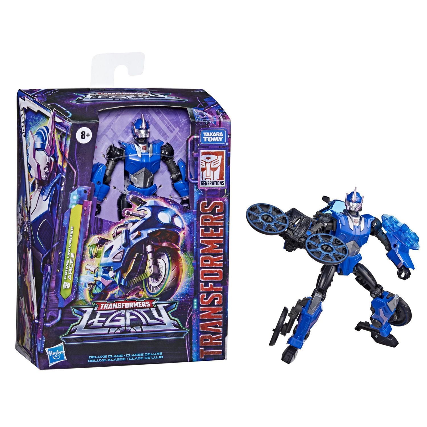 Transformers Toys Generations Legacy Deluxe Prime Universe Arcee Action Figure - Kids Ages 8 and Up, 5.5-inch