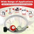 thumbnail image 2 of 5FT Stainless Steel Brass Propane Regulator And Hose 30 PSI Adjustable Heat Resistant Gas Grill Regulator Hose for Camping Stove, 2 of 5