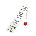 thumbnail image 1 of Feltree 2 Pcs Gadget Règle en Acier Inoxydable Marque-Page Texte Inspirant Papeterie en Métal, 1 of 8