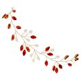 thumbnail image 4 of MOVTOTOP Elegant Pearl and Rhinestone Hair Vine for Bridal Decoration Red Color Simple and Chic Design, 4 of 7