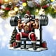 thumbnail image 3 of Christmas Decorations Ornaments Big Christmas Tree Ornaments Ornaments For Coworkers Christmas Tree Two Pendant Decoration Double Print Fitness Muscle Santa, 3 of 6
