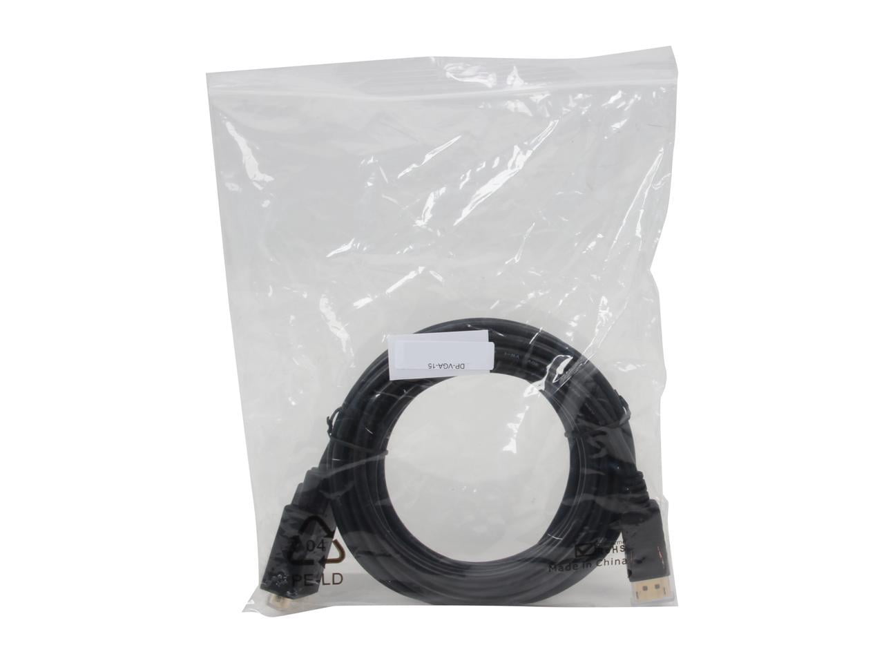 Nippon Labs Model DP-VGA-15 15 ft. DisplayPort to VGA 28 AWG 15ft Cable M-M 15 feet- OEM