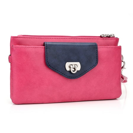 - Wristlet smartphone wallet clutch in Pink 6.4