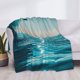 thumbnail image 3 of Fotbe Turquoise Ocean Reflection Manta de Franela con Estampado, Manta Ultrasuave para Cama, Sofá, Auto, Hipoalergénica y Antibolitas-50"x40", 3 of 6