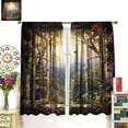 thumbnail image 3 of Vintage Window Scenery Plant Flower Blackout Curtain, Butterfly Vine Window Scenery Art Deco Landscape Bedroom Kitchen Curtain, Beautiful Forest Curtain 2 Pieces 42x54in, 3 of 5