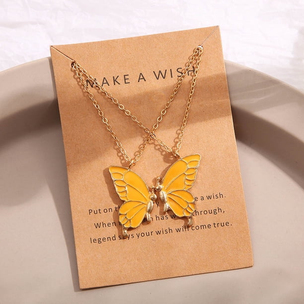 Collares coloridos de nuevo diseño para mujer, gargantillas, cadenas, accesorios para amantes, fiesta, uso diario, joyería con mariposas.