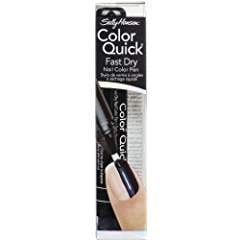 Sally Hansen Color Quick Fast Dry Nail Color Pen, 08 Black, 0.135 fl oz