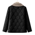 thumbnail image 4 of Women's Winter Thin Warm Jacket Coat Outerwear, Thermal Lightweight Casual Long Sleeve, Windproof Puffer Jacket for Cold Weather, Holiday Gift | CSEONE,Black XL, 4 of 8