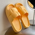 thumbnail image 4 of Aayomet Platform Sandals Women Cloud Slides For Women And Men Shower Slippers Bathroom Sandals Extremely Comfy Cushioned Thick,Yellow 6, 4 of 5