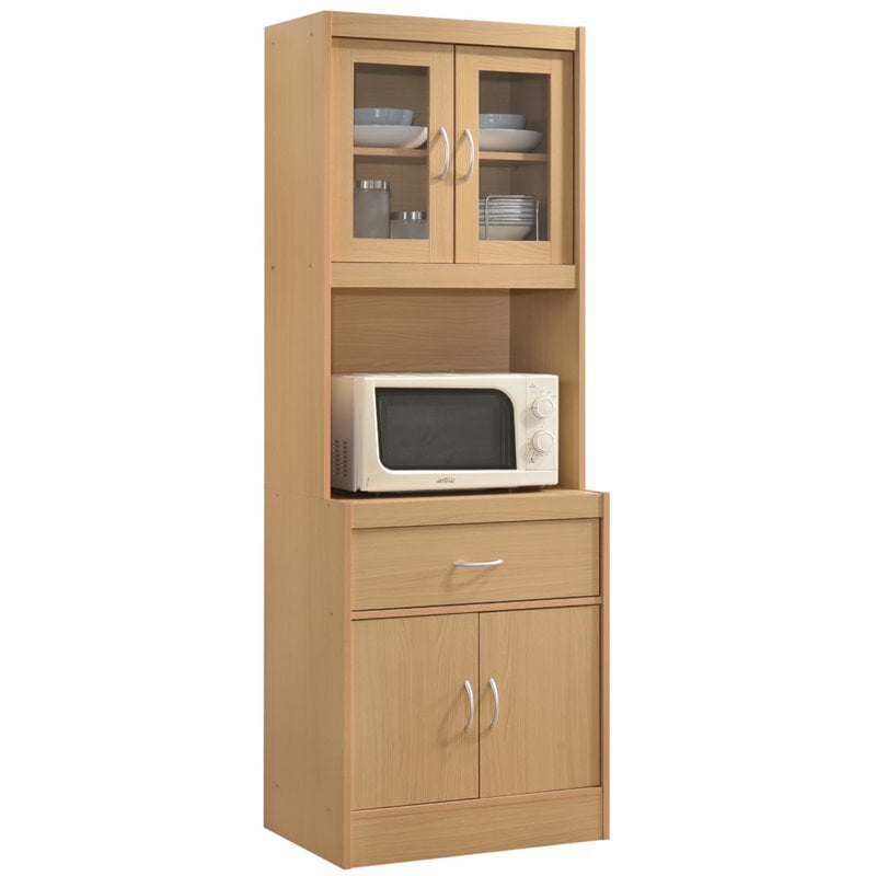 Hodedah Kitchen Cabinet In Beech Walmart Canada