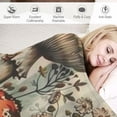 thumbnail image 3 of Pratyus Mushrooms Butterflies Whimsical Flannel Throw Blanket for Couch Sofa Bed Home Decor All Seasons Long-lasting Bedding 40x50in, 3 of 6