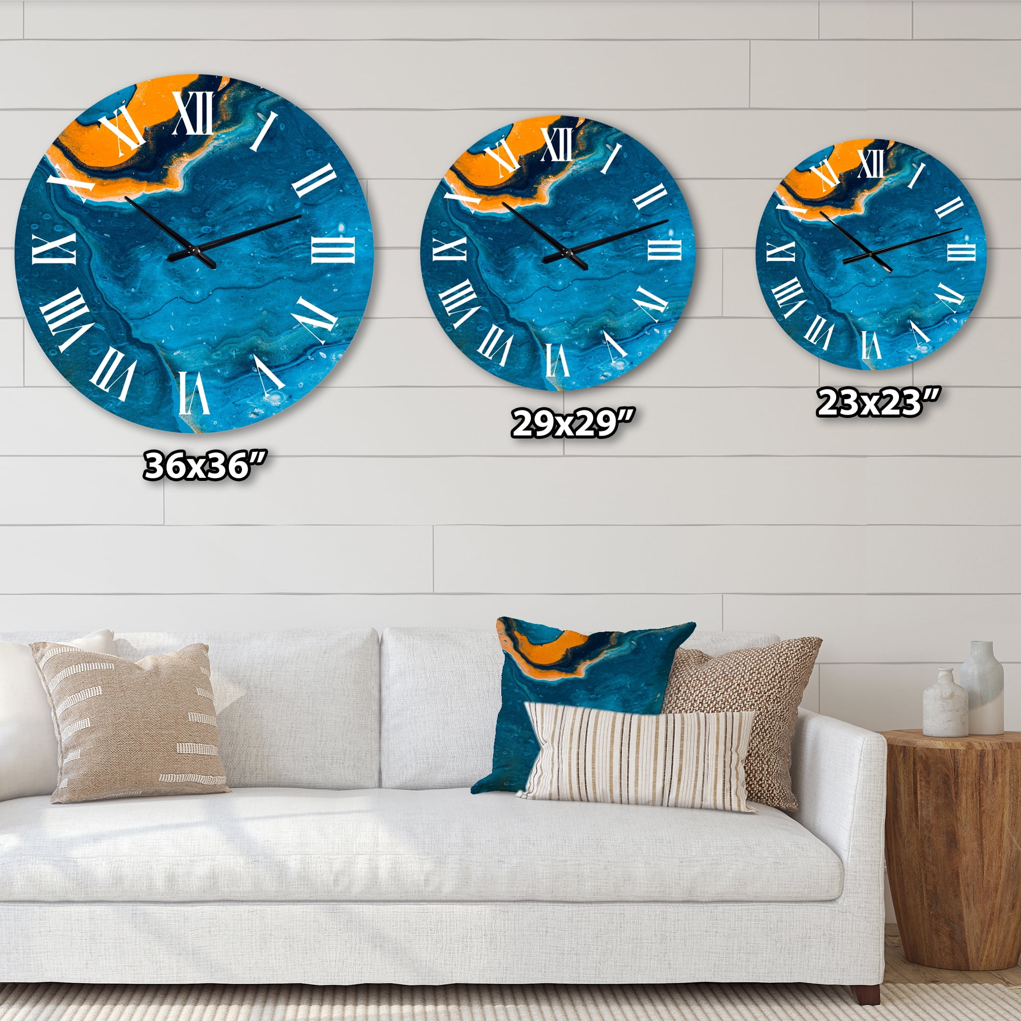 Designart 1 in Modern,Contemporary Wall Clock
