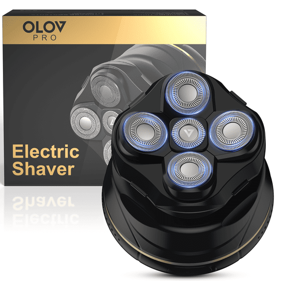 OLOV Pro Head Shaver for Bald Men Wet and Dry Use - Waterproof Men's Head & Body Hair 360 Electric Razor, Skin-Friendly, Long Lasting & Easy to Clean, Gifts for Men