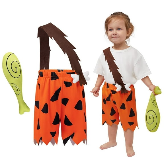 Joyfy Halloween Toddler Caveman Costume, Baby Boy Costume, Halloween Family Role Play Costume for Ages 0-4
