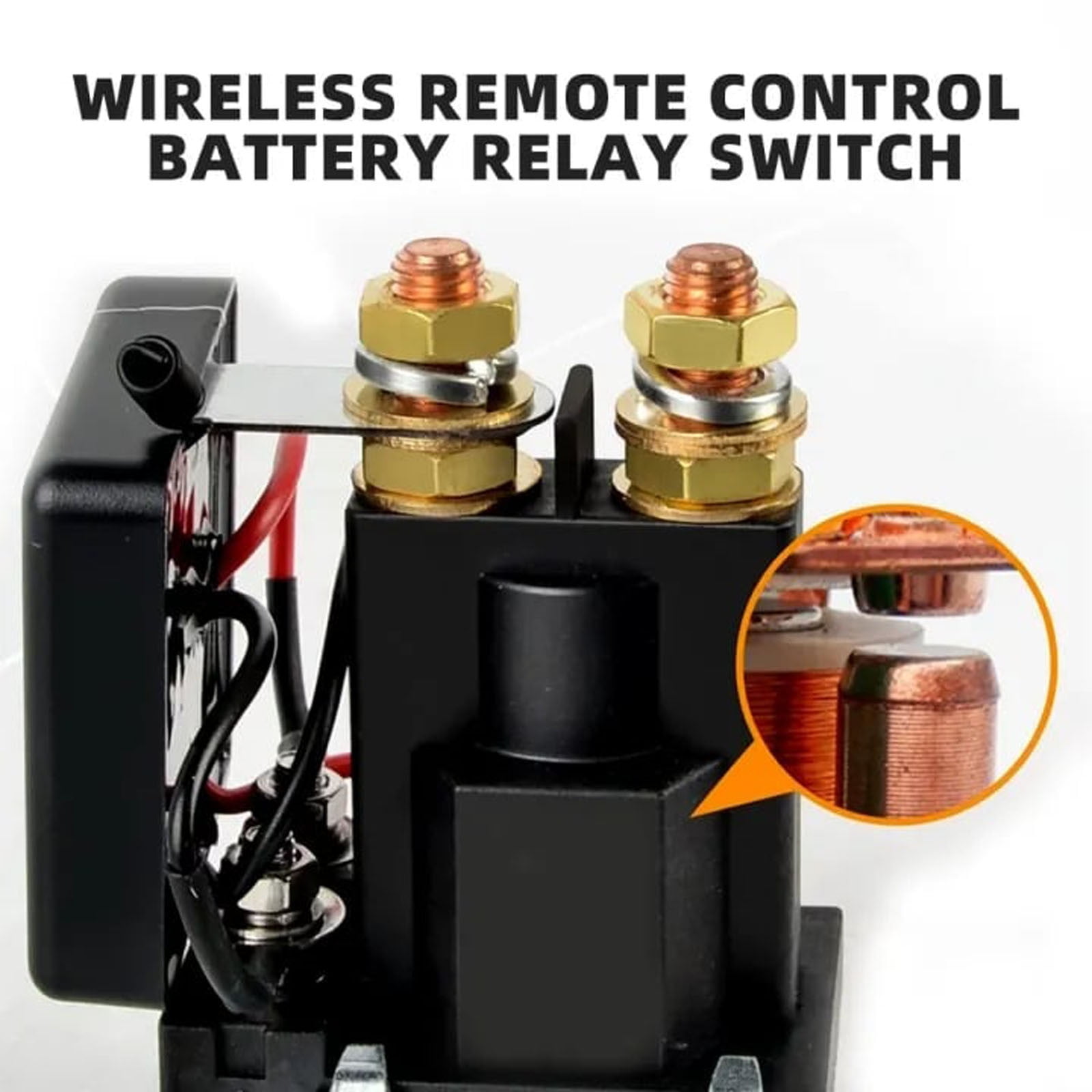 Wireless Remote Control Battery Relay Switch Car Starter, Remote Battery Disconnect Switch, Remote Start & Warm-Up/Cool-Down, Anti-Theft & DIY Installation for 12v/24v Cars, Rvs, And Classic Cars