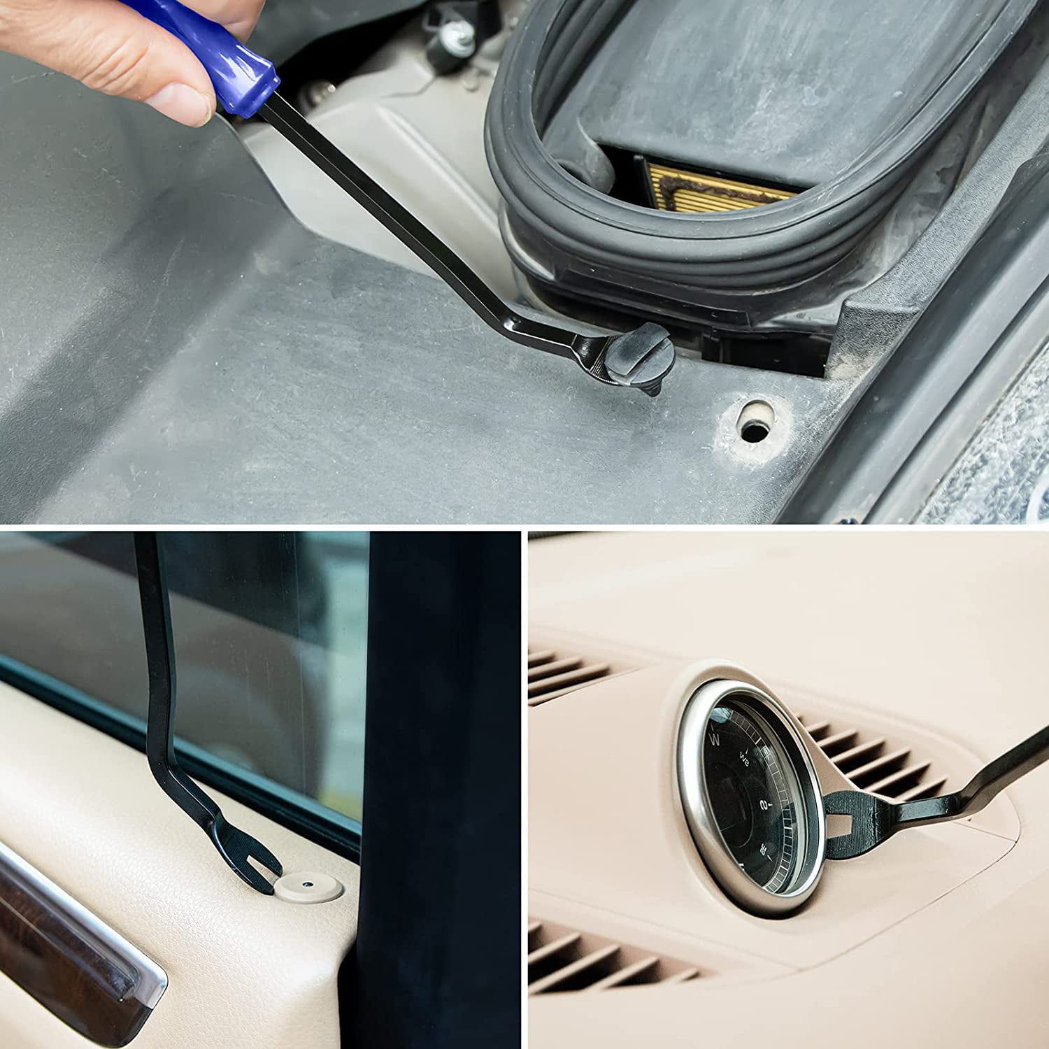  DUXAA Auto Trim Removal Tool Kit,5 Pcs Car Panel Door Window Tools  Kit,Auto Clip Fastener Remover Pry Tool Set