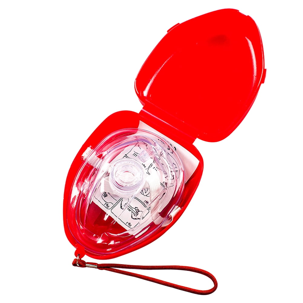 CPR Breathing Mask w/ One-Way Valve Reusable Artificial Respiration Masks