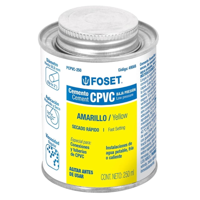 Pegamento Para Cpvc Bote 250 Ml Foset Foset PCPVC-250