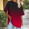 thumbnail image 4 of 2025 Oversized T Shirts Women's Plus Size Tees Casual Half Sleeve V Neck Shirt Summer Loose Comfy Basic Tunic Tops, 4 of 7