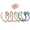 thumbnail image 4 of Teissuly Stainless Steel Nose Hoop Clip-on Cartilage Hoop Septum, 4 of 5