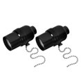 thumbnail image 2 of Shisuyan Black Pull Chain Light Socket E26 Standard Base ABS Material for Home Use Durable and Stylish 2 Pieces, 2 of 9