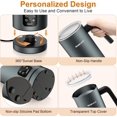 thumbnail image 6 of Electric Milk Frother & Steamer, 4-in-1 Automatic Stainless Steel Milk Warmer with Touch Screen, Hot & Cold Foam for Latte Cappuccino, 6 of 7